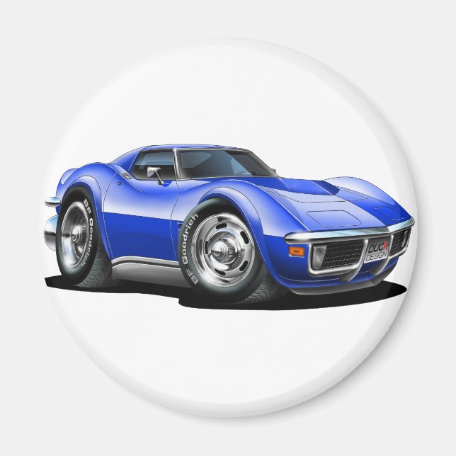 Aimant 1968-72 Corvette Blue Car (Devant)