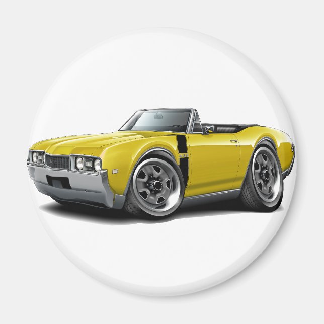 Aimant 1968 Ans 442 Jaune-Noir Convertible (Devant)