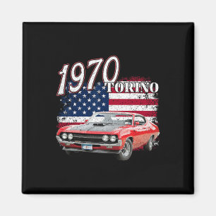 Aimant 1970 70 Torino Muscle Clic Voiture 4 juillet Améri