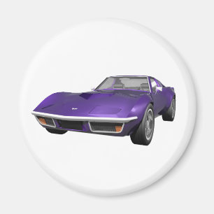 Aimant 1970 Corvette Sports Car : Purple Finish :