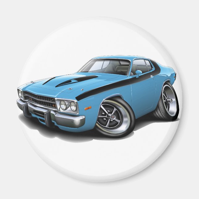Aimant 1973-74 Voiture Lt Blue-Black (Devant)