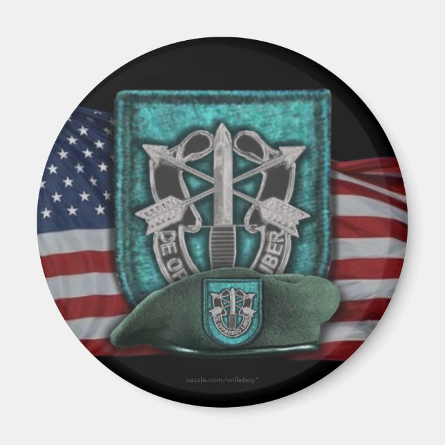 Aimant 19e groupe des forces spéciales flash vétérans vét (Devant)