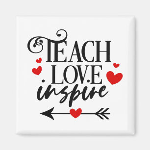 Aimant 1/2 Enseigner Amour Inspirer Chemise enseignants d