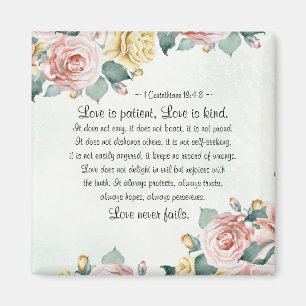 Aimant 1 Corinthiens 13:4-8 L'amour est patient, l'amour 