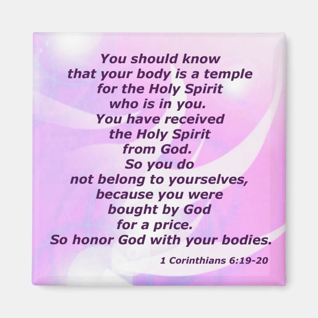 Aimant 1 Corinthiens 6:19-20 (Devant)