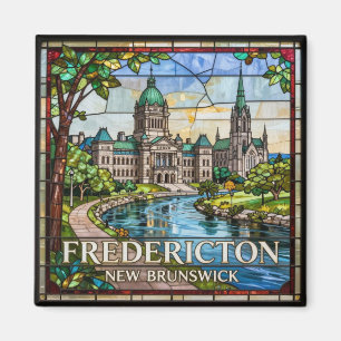 Aimant 1. Fredericton Nouveau-Brunswick Vitrail Riverfr