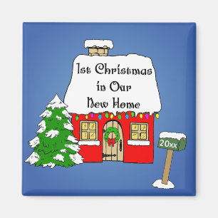 Aimant 1er Noël dans notre nouvelle maison