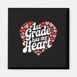 Aimant 1ère année a mon coeur drôle Valentines Jour Ensei