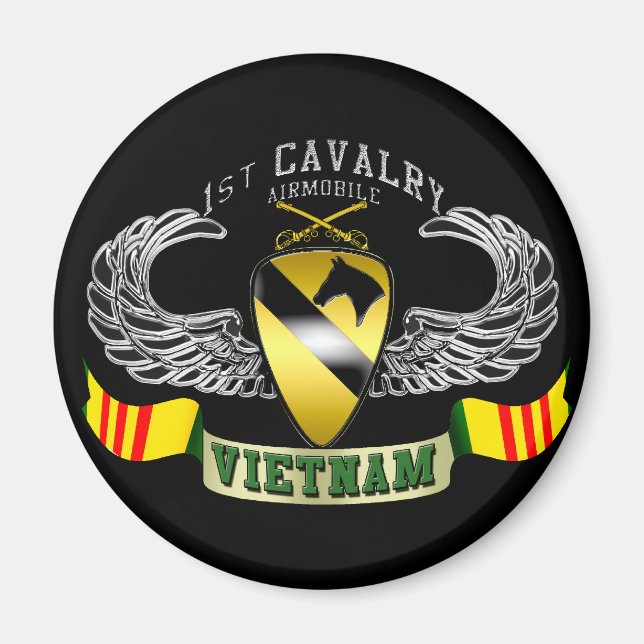 Aimant 1ère Cavalry-Airmobile, Vietnam (Devant)