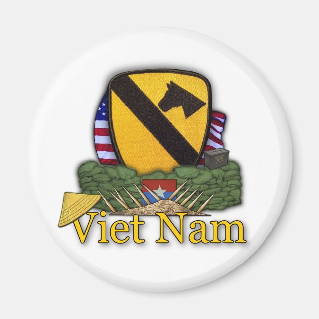 Aimant 1ère division de cavalerie vétérans vietnam vétéra (Devant)