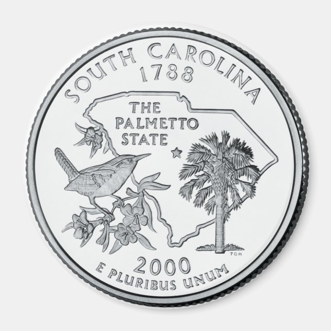 Aimant 2000 South Carolina State Quarter (Devant)
