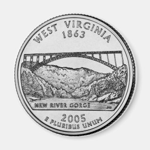 Aimant 2005 West Virginia State Quarter