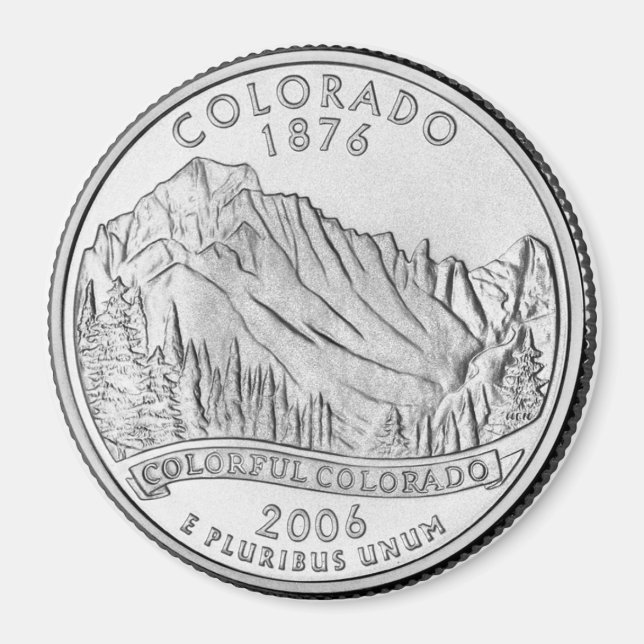 Aimant 2006 du Colorado State Quarter (Devant)