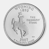 Aimant 2007 du Wyoming State Quarter