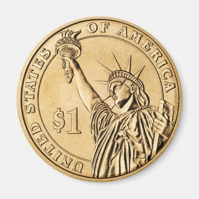 Aimant 2007 Une pièce présidentielle d'un dollar de la Mo (Devant)
