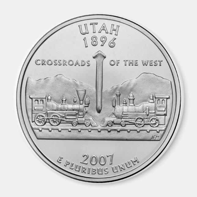 Aimant 2007 Utah State Quarter (Devant)