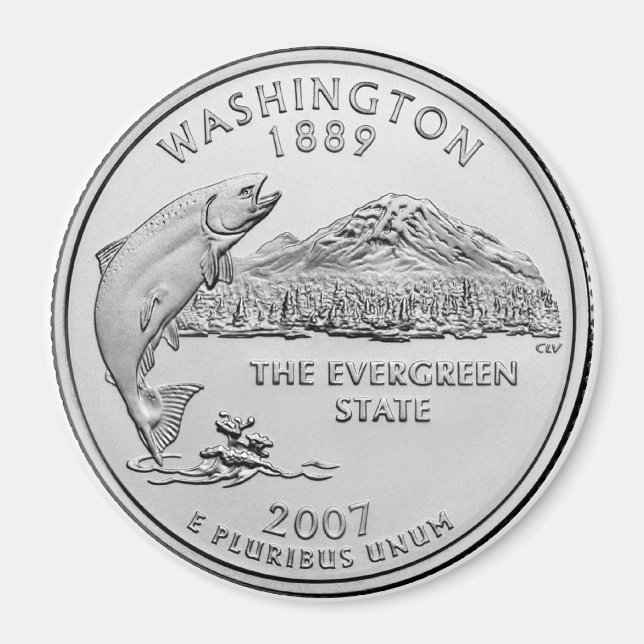 Aimant 2007 Washington State Quarter (Devant)