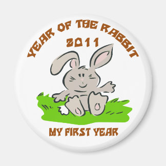 Aimant 2011 Année du bébé lapin