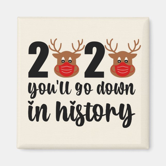 Aimant 2020 Descendre Dans L'Histoire Rudolph Red Mask Re (Devant)