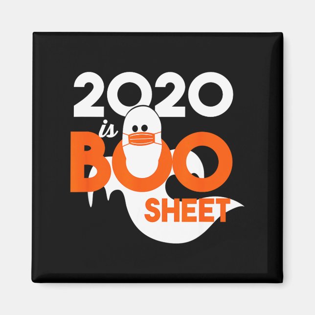 Aimant 2020 est boo feuille fantôme halloween  (Devant)