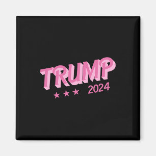 Aimant 2024 - Drôle Donald Trump - Lettres de bulle rose