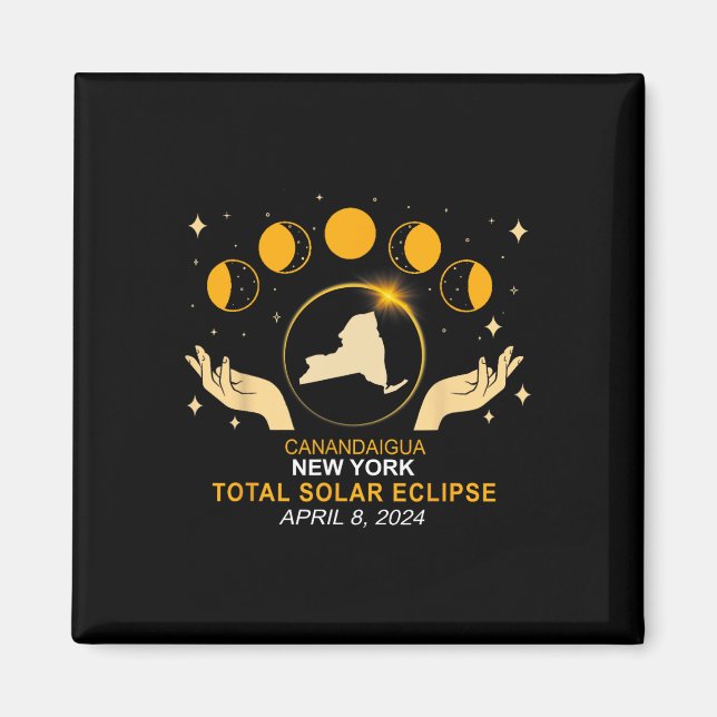 Aimant 2024 Éclipse solaire 2024 040824 Eclipse (Devant)