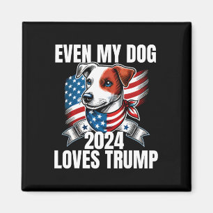 Aimant 2024 Terrier Chien Usa Drapeau Même Mon Chien Aime