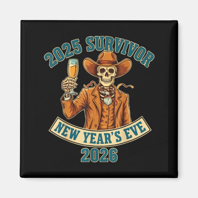 Aimant 2025 Survivor Nouvel An 2026  (Devant)