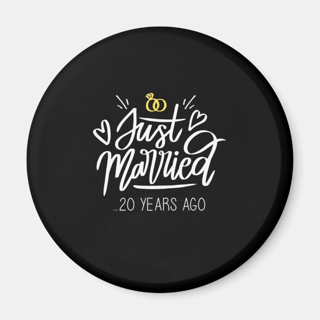 Aimant 20e anniversaire du Mariage (Devant)