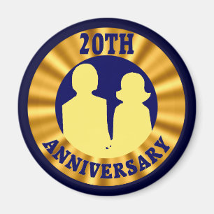 Aimant 20ème Anniversaire de mariage