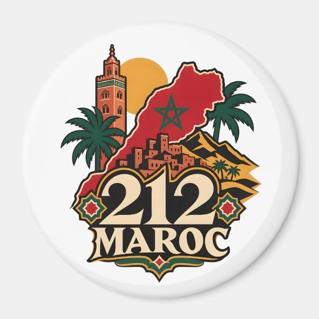 Aimant 212 Maroc (Devant)