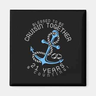 Aimant 21 Anniversaire Mariage Couples Voyage Croisière