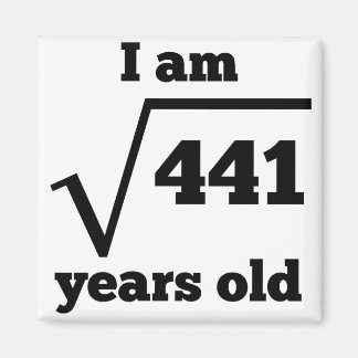 Aimant 21e Anniversaire Carré Racine