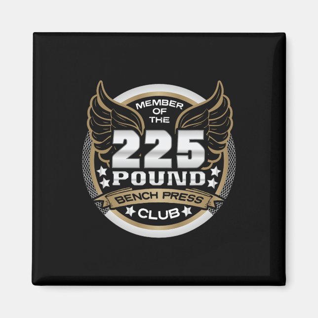 Aimant 225 Pound Bench Press Club For Powerlifter Weightl (Devant)