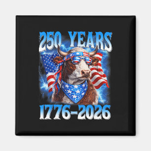 Aimant 250 Année 250e Anniversaire États-Unis Vache Patri