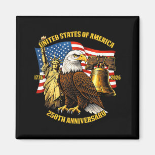Aimant 250 Ans 1776-2026 250e Anniversaire Aigle Liberté