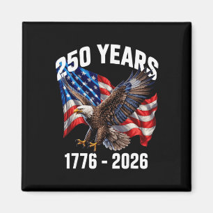 Aimant 250 Ans 1776-2026 Drapeau Aigle Patriotique 2026 _