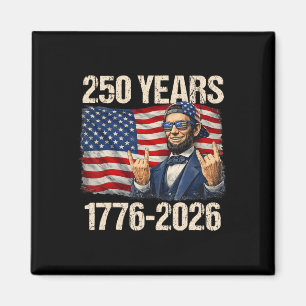 Aimant 250 Ans Abraham Lincoln Drapeau Américain 1776-202