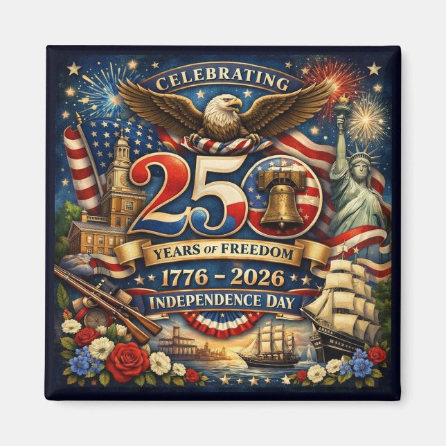 Aimant 250 Ans de Liberté (1776–2026) (Devant)