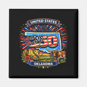 Aimant 250 Ans d'Indépendance des États-Unis Oklahoma