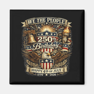 Aimant 250 ans Drapeau américain 250e anniversaire USA 4e