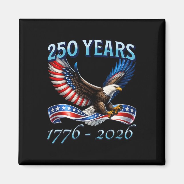 Aimant 250 ans Fête du 250e anniversaire américain 1776-2 (Devant)