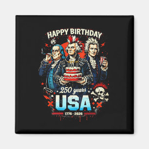 Aimant 250 Ans Punk Rock Usa Pères Fondateurs 1776 4ème
