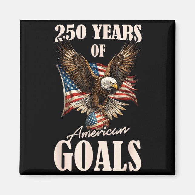 Aimant 250 Ans Usa Soccer Eagle 250e Anniversaire 4th (Devant)