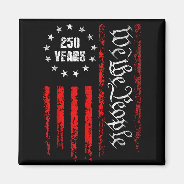 Aimant 250 Years 1776-2026 250th Birthday Usa Patriotic 4 (Devant)