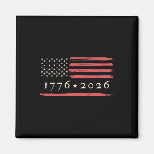 Aimant 250e anniversaire de l'Amérique 1776-2026 Drapeau  (Devant)