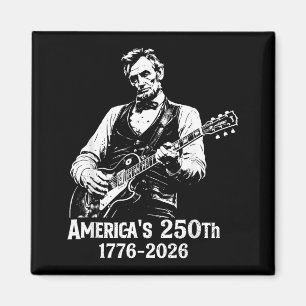 Aimant 250e anniversaire Usa Abe 16e président Guitare 25