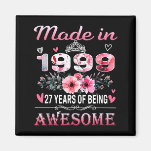 Aimant 27e anniversaire fait en 1999 27 ans d'être génial
