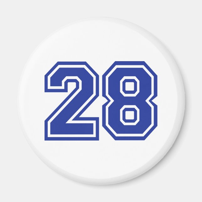 Aimant 28 - numéro (Devant)