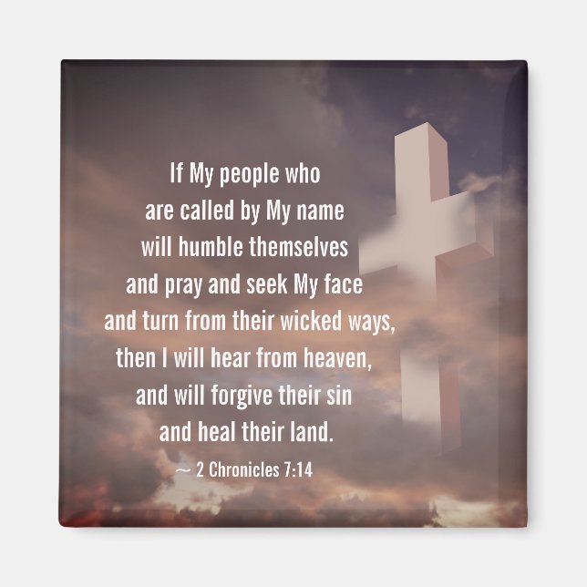 Aimant 2 Chroniques 7:14 Si Mon Peuple Priera (Devant)